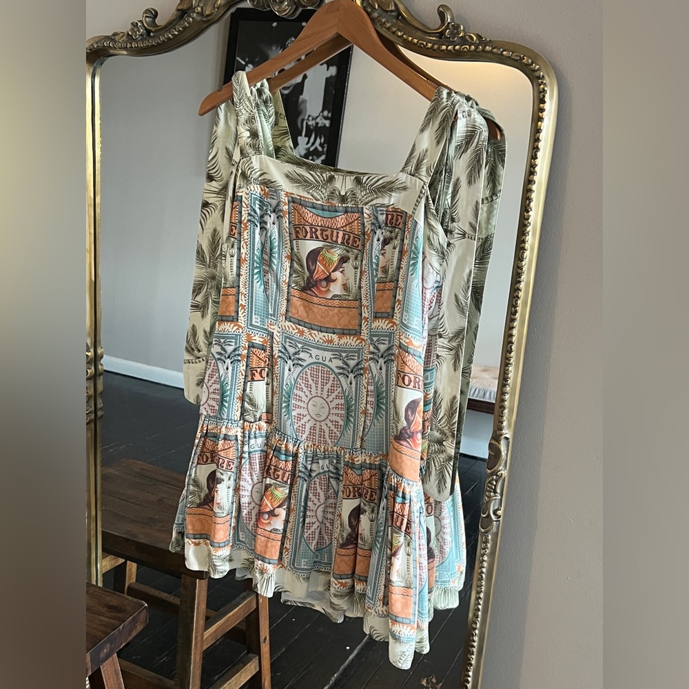 Agua Bendita Tropical Print Dress